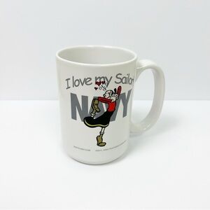 Olive Oil I love my Sailor Navy mug vintage